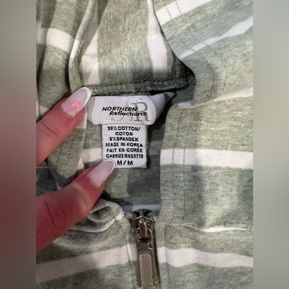 Striped Zip-Up Hoodie - Picture 2 of 3